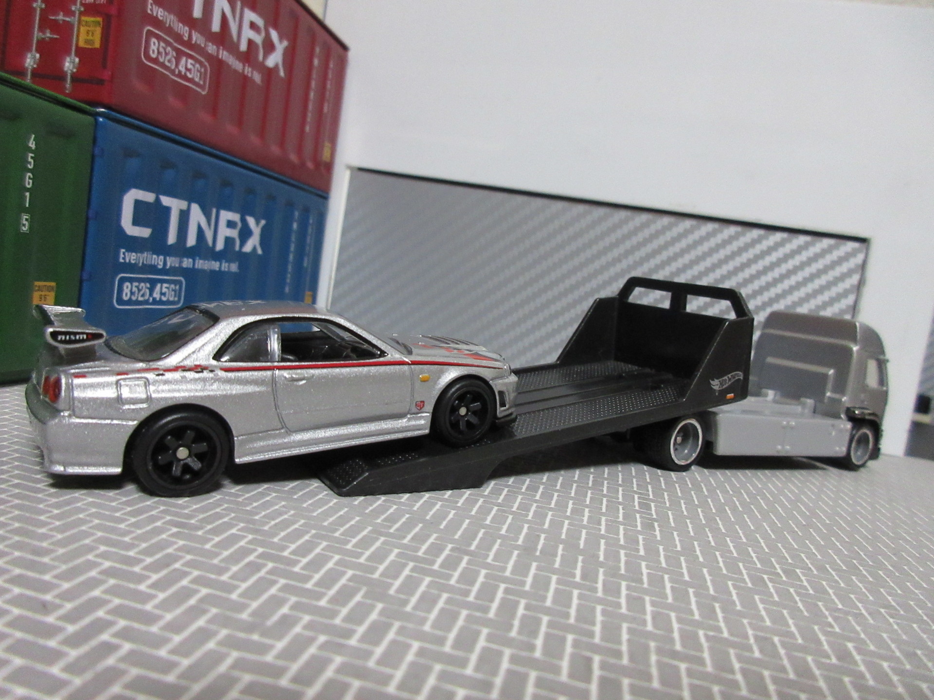 トミカ改造 トランスポーター デコトラ 積載車 - メルカリ